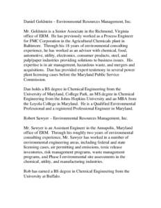 Environmental science / Environmental consulting / Chemical engineer / Consultant / Knowledge / Engineering / Science / Chemical engineering / Civil engineering / Environmental engineering