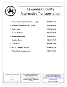 Kewaunee County Alternative Transportation