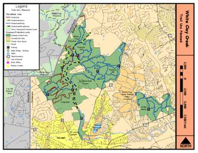 Legend  White Clay Creek Trail Use Planned Pedestrian