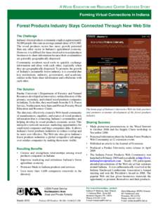 Forming Virtual Connections in Indiana, Forest Products Industry Stays Connected Through New Web Site