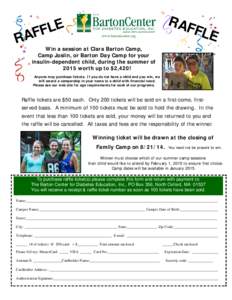 2014 Campership Raffle Form