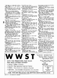 WTRT (FM) (Dec. 7, 1956): 99.9 mc; 8.8 kw. Antenna height -160 feet. Same licensee & address as WTOD.