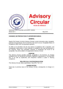 Advisory Circular NCAA-AC-ARD002-6 NIGERIAN CIVIL AVIATION AUTHORITY (NCAA) ISSUE NO 1