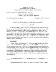 150 FERC ¶ 61,040 UNITED STATES OF AMERICA FEDERAL ENERGY REGULATORY COMMISSION Before Commissioners: Cheryl A. LaFleur, Chairman; Philip D. Moeller, Tony Clark, Norman C. Bay, and Colette D. Honorable.