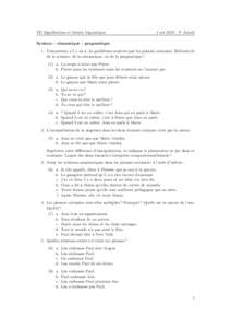 TD Signification et théorie linguistique  4 octP. Amsili Syntaxe - sémantique - pragmatique 1. Commentez, s’il y en a, les problèmes soulevés par les phrases suivantes. Relèvent-ils