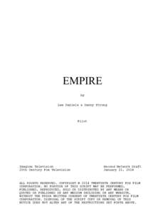 EMPIRE by Lee Daniels & Danny Strong Pilot