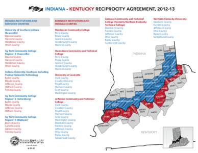 Southwestern Indiana / Geography of the United States / Kentucky Community and Technical College System / Jefferson Community and Technical College / Warrick County /  Indiana / Owensboro Community and Technical College / Vanderburgh County /  Indiana / America/Indiana/Indianapolis / Indiana census statistical areas / Geography of Indiana / Indiana / Evansville metropolitan area