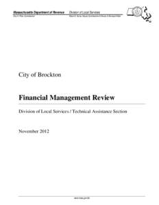 Massachusetts Department of Revenue Amy A. Pitter, Commissioner Division of Local Services  Robert G. Nunes, Deputy Commissioner & Director of Municipal Affairs