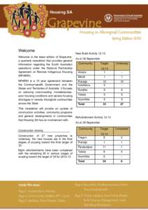 Housing SA  Grapevine Housing in Aboriginal Communities Spring Edition 2012