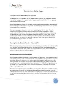 Microsoft Word - CommonHomeBuyingMistakes_buyer_revised_24Jan06.doc