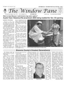 SEPTEMBER 21, 2004 THE BULLETIN Page 5  SEPTEMBER 2004 ~ THE WINDOW PANE PULLOUT SECTION ~ PAGE 1 The Window Pane