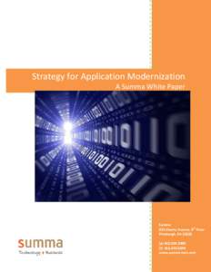 Strategy for Application Modernization