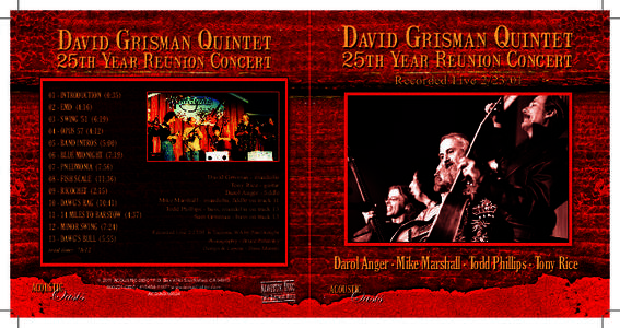 David Grisman Quintet 25th Year Reunion Concert 01 - INTRODUCTION (0:EMD (4:SWING ‘51 (6:19)