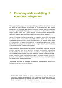 Modelling of economic integration