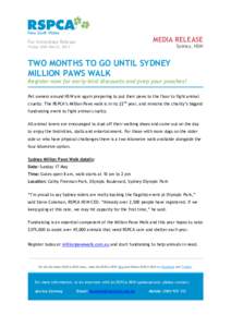 MEDIA RELEASE  For Immediate Release Sydney, NSW