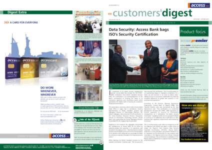 ACCESS BANK PLC  SEPTEMBER - OCTOBER 2012 VOLUME 20 NO. 10