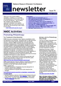 National Museum Directors’ Conference  newsletter Issue 78 March 2008