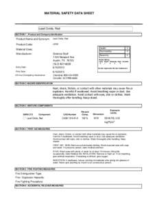 MATERIAL SAFETY DATA SHEET  Lead Oxide, Red SECTION 1 . Product and Company Idenfication  Product Name and Synonym: