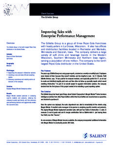 Client Success The Gillette Group Improving Sales with Enterprise Performance Management Overview