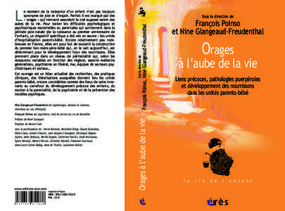 François Poinso est psychiatre, chef de service au CHU de Marseille. Préface de René Soulayrol Postface de Abram Coen  Avec la participation de : Hervé Bentata, Micheline Blazy, Claude Boukobza,