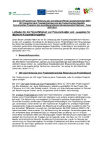 ABCDE Ziel 3/Cíl 3-Programm zur Förderung der grenzübergreifenden Zusammenarbeitzwischen dem Freistaat Sachsen und der Tschechischen Republik Operationelles Programm der grenzübergreifenden Zusammenarbeit S