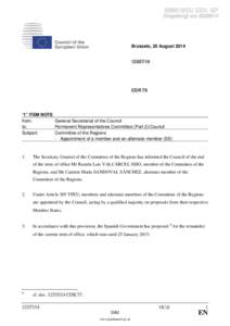 [removed]EU XXV. GP Eingelangt am[removed]Council of the European Union