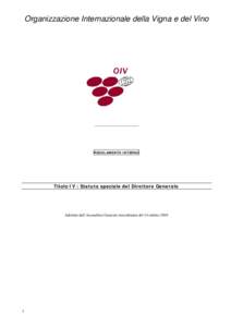 Organizzazione Internazionale della Vigna e del Vino  ___________________ REGOLAMENTO INTERNO