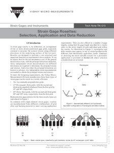 V I S H A Y m i c r o - m e as u r e m e n t s  Strain Gages and Instruments