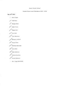 Student Council Meeting Minutes (19 SeptemberAttendance: Alicia Taylor is absent. Secretaries: Start putting the Minutes on the Student Council Board eXalt Planning Day!