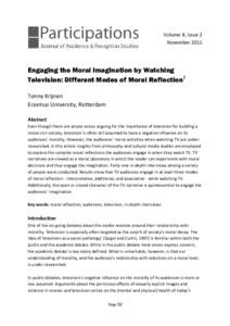 .  Volume 8, Issue 2 NovemberEngaging the Moral Imagination by Watching