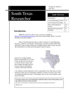 Microsoft Word - South Texas Researcher, July 2012.doc