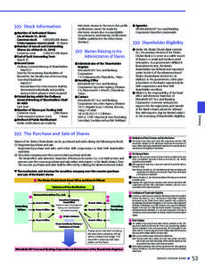 Stock Information  Matters Relating to the Administration of Shares •	Administrator of the Shareholder