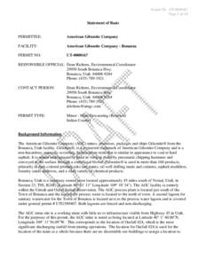 Outfall / Gilsonite / Uintah County /  Utah / Bonanza /  Utah / ND / Clean Water Act / Discharge / Effluent / Earth / Environment / Environmental engineering / Water pollution