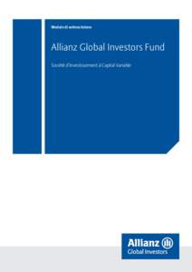 Modulo di sottoscrizione  Allianz Global Investors Fund Société d’Investissement à Capital Variable  Allianz Global Investors Fund