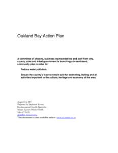 Environmental science / Water pollution / Aquifers / Oakland Bay / Squaxin Island Tribe / Hammersley Inlet / Oakland /  California / Stormwater / Squaxin Island / Water / Environment / Geography of the United States