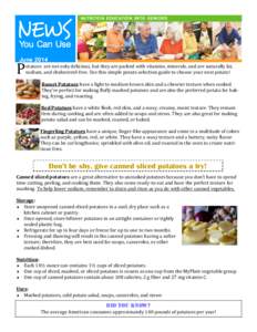 NUTRITION EDUCATION WITH SENIORS  June 2014 P