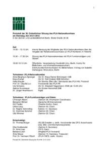 1  Protokoll der 38. Ordentlichen Sitzung des IFLA-Nationalkomitees am Dienstag, den[removed]in der Zentral- und Landesbibliothek Berlin, Breite Straße 30-36