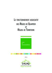 Le fonctionnement associatif des Régies de Quartier et Régies de Territoire  Cadre