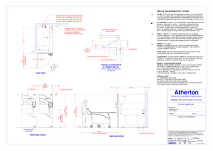 SERVICE REQUIREMENTS BY OTHERS STEAM - SUPPLY TO BE BETWEEN 400 & 600 KPA AT 0.97 DRYNESS FACTOR, CHLORIDE FREE COMPLETE WITH 20MM ISOLATING VALVE. AVERAGE STEAM CONSUMPTION IS APPROXIMATELY 40 KG/HR WITH A MAXIMUM CONSU