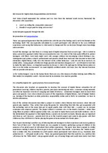 BIK Futures #2: Rights-Risks-Responsibilities[removed]Prof. Brian O’Neill moderated the webinar and Eric Krier from the National Youth Service firestarted the discussion with 2 questions: 1. 2.