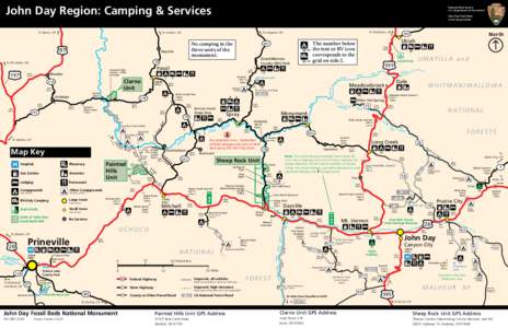 John Day Region: Camping & Services  13mi 21km  22mi