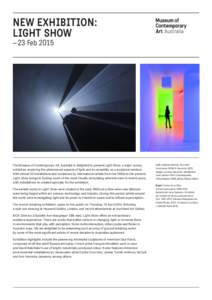 Carlos Cruz-Diez / Anthony McCall / Dan Flavin / James Turrell / Modern art / Visual arts / American art