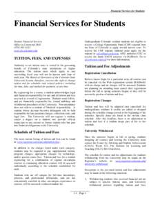 Financial Services for Students  Financial Services for Students Student Financial Services Office in Centennial Hall[removed]