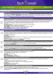 PROGRAMMES DES CONFERENCES & ATELIERS