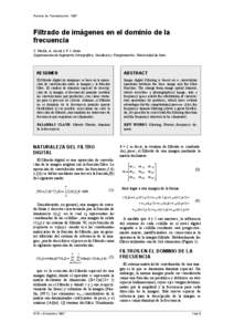 Revista de Teledetección[removed]Filtrado de imágenes en el dominio de la