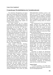 Gustav Heinz Engelhardt  Cronenberger Persönlichkeiten der Sozialdemokratie Eine lückenlose Beschreibung des langen Weges der Cronenberger SPD ist nicht möglich. Hierzu fehlen die erforderlichen Dokumente.