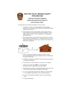 Town Burning Bylaw Brochure