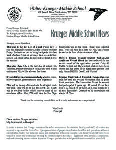 Education in Texas / Military personnel / United States / North East Independent School District / Krueger Middle School / Walter Krueger