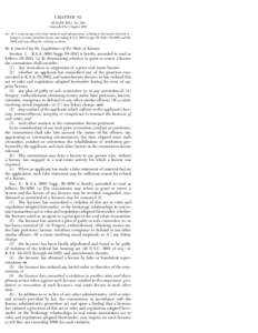 CHAPTER 82 SENATE BILL No[removed]Amended by Chapter 180) AN ACT concerning real estate brokers and salespersons; relating to licensure thereof; relating to certain prohibited acts; amending K.S.A[removed]Supp[removed], 58-3