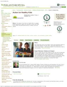 Action for Healthy Kids  A Divison of GuideStar USA Inc Search Nonprofits